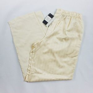 Christian Dior Cream PJ Satin Lounge Pants Medium